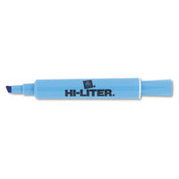 Hi-liter HI-LITER Desk Style Highlighter, Chisel Tip, Light Blue Ink, 1 Dozen