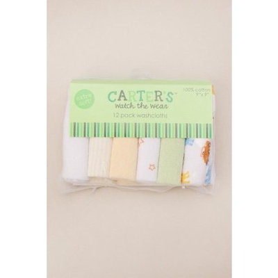 Carter's Watch the Wear 12 Pack Washcloths - Yellow