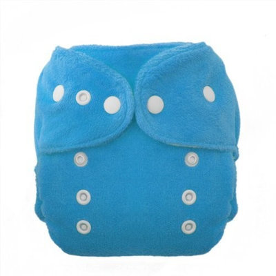 Thirsties Duo Fab Fitted Snap Cloth Diapers, Ocean Blue, Size One (6-18 lbs)