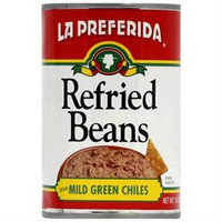 Enlightening Environments La Preferida Refried Beans With Mild Green Chiles, 16 oz, - Pack of 12
