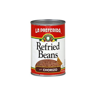 La Preferida Refried Beans with Chorizo - 12 Cans (16 oz ea)