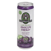 Sambazon Organic Amazon Energy Drink Low-Calorie Acai Berry 12 fl oz - Vegan