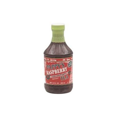Pappy's Pappys Raspberry Concentrate Instant Tea, 12 oz, - Pack of 6