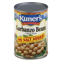KeHe Distributors 78535 KUNERS BEAN GARBANZO NO SALT - Case of 12 - 15 OZ