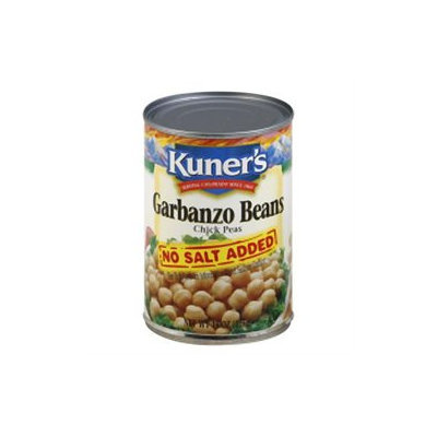 KeHe Distributors 78535 KUNERS BEAN GARBANZO NO SALT - Case of 12 - 15 OZ