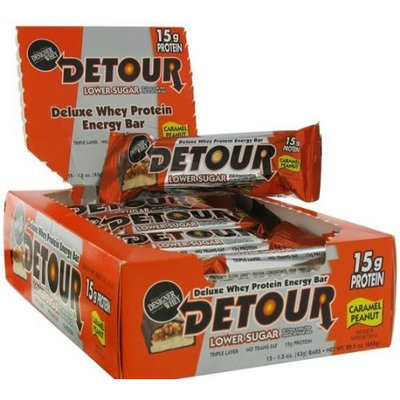 Forward Foods Detour Low Sugar Bars, Caramel Peanut 1.5 oz. bars (Pack of 9)