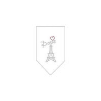 Ahi Paris Rhinestone Bandana White Large