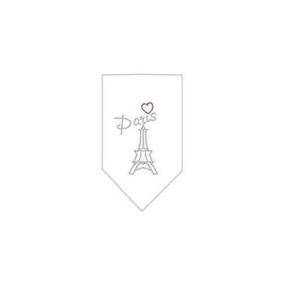 Ahi Paris Rhinestone Bandana White Large