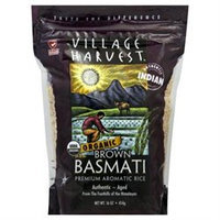 Village Harvest Organic Brown Indian Basmati 16-Ounce -Pack of 6