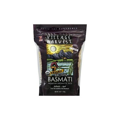 Village Harvest Organic Brown Indian Basmati 16-Ounce -Pack of 6