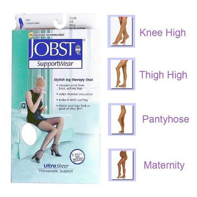 Jobst UltraSheer Mild Compression Pantyhose 8-15 mmHg - Sun Bronze/Small