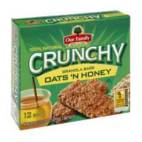 Our Family Crunchy Oats 'N Honey Granola Bars