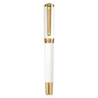 Versace Olympia Rollerball Pen White with Gold Trim