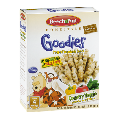 Beech-Nut® Homestyle Goodies Stage 4 Popped Vegetable Snack Country Veggie