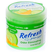 Handstands Refresh Your Car 4.5 oz Scented Gel Car and Home Air Freshener - Cucumber Melon Scent