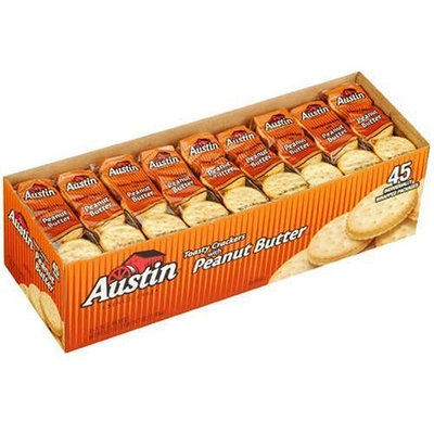 Austin Toasty Crackers With Peanut Butter 1.38oz 45 packages