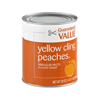 Guaranteed Value Yellow Cling Peaches in Light Syrup