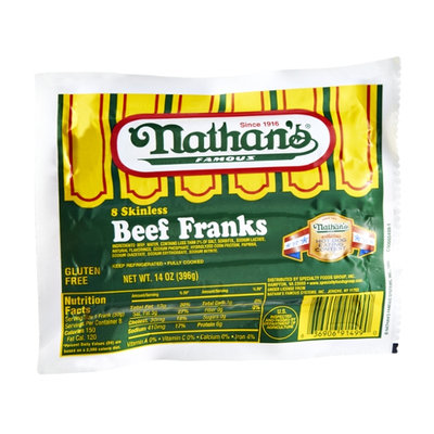Nathan's Famous Skinless Beef Franks - 8 CT