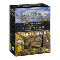 Bella Terra 8 Whole Grain Pasta With Milled Flaxseed Penne Rigate