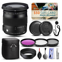 47th Street Photo Sigma 17-70mm F2.8-4 DC Macro OS HSM C Lens for Nikon (884306) with Beginner Accessories Package includes 3 Piece Filter Set (UV-CPL-FLD) + Deluxe Cleaning Kit + Air Dust Blower + Cap Keeper + $50 Prints Gift Card