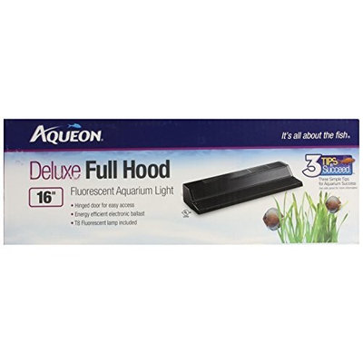 All Glass Aquarium AAG21216 Fluorescent Deluxe Hood, 16-Inch