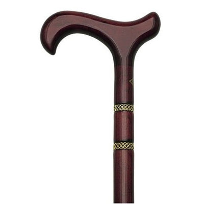 Harvy Unisex Derby Cane High Gloss Burgundy -Affordable Gift! Item #DHAR-9589400
