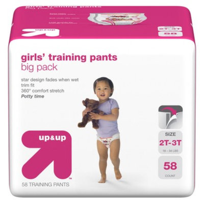 up & up Girls' Training Pants Big Pack Size 2T-3T 58 ct