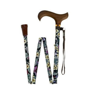 Medbasix Petite Folding Single Point Cane Color: Wild Flower