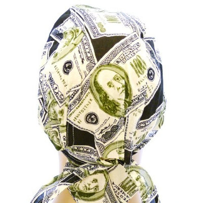 GenHW Cash Money Dollar Bills Biker Cap aka Head Bandana Wrap Skull Cap Durag Doo Rag Lightweight Cotton