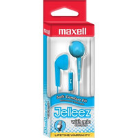 Maxell Jelleez Earset - Stereo - Blue - Wired - 32 Ohm - 20 Hz - 22 kHz - Earbud - Binaural - In-ear - 3 ft Cable