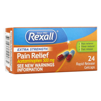 Rexall Extra Strength Pain Relief - Rapid Release Gelcaps, 24 ct
