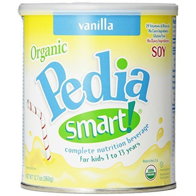 PediaSmart Organic SOY Vanilla Complete Nutrition Beverage Powder, 12.7 Ounce
