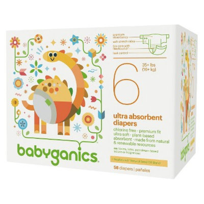 BabyGanics Diapers Value Pack - Size 6 (58 Count)
