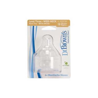 Dr Brown's Natural Flow Level 3 Teats- 2 Pack
