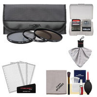 Hoya 58mm II (HMC UV / Circular Polarizer / ND8) 3 Digital Filter Set with Pouch with Canon Cleaning + Accessory Kit