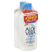 Fruit of the Earth Skin Care Lotion, Aloe Vera, Skin Cooling - 2 pack, 16 oz bottles