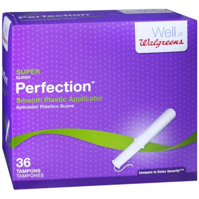 Walgreens Perfection Tampons with Plastic Applicators, Unscented, Super, 36 ea