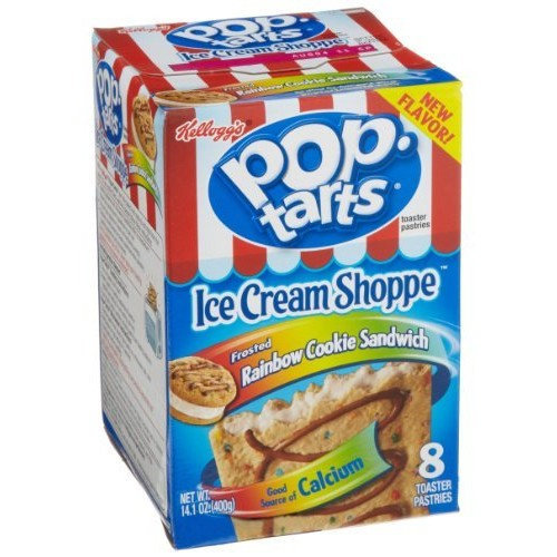 Kellogg's PopTarts Ice Cream Shoppe Frosted Rainbow Cookie Sandwich