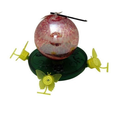 Exhart 80082 Hummingbird Feeder with Pearlized Glow Dark Ball, 28-Ounce (Discontinued by Manufacturer)