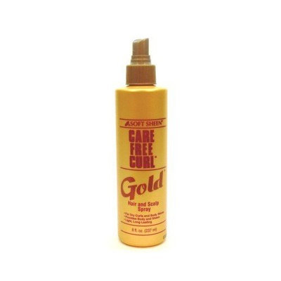 Care Free Curl Gold Hair/Scalp Spray 8 oz. (3-Pack) with Free Nail File