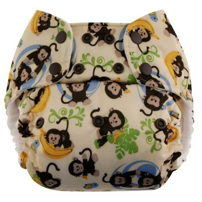 Swaddlebees One Size Simplex All In One Diapers, Monkeys (Discontinued by Manufacturer)