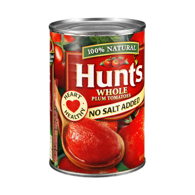 Hunt's 100% Natural No Salt Added Whole Plum Tomatoes