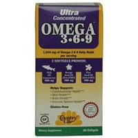 Country Life - Ultra Concentrated Omega 3-6-9 - 90 Softgels