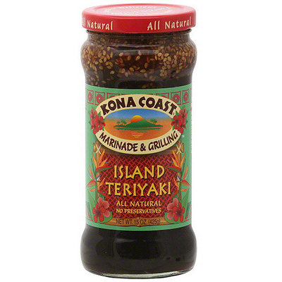 Kona Coast Island Teriyaki Marinade & Grilling Sauce, 15 oz (Pack of 6)