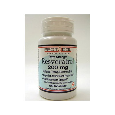 Protocol For Life Now Foods Protocol Resveratrol 200mg Extra Strength 60c