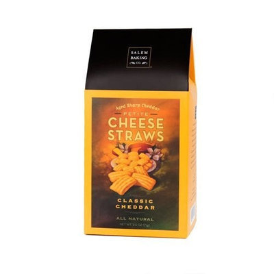 Salem Baking Company Original Cheddar Cheese Straw Petites, Single Serve, 2.5-Ounce Boxes (Pack of 12)