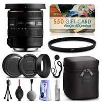 47th Street Photo Sigma 10-20mm F3.5 EX DC HSM Lens for Pentax (202109) with Starter Accessories Package includes UV Ultraviolet Filter + Deluxe Cleaning Kit + Air Dust Blower + Cap Keeper + $50 Prints Gift Card