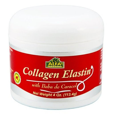 Alfa Vitamins Collagen Elastin Cream with Baba De Caracol 4 Oz. Snail Gel. Helps Renew Skin Cells. Anti-aging. Anti-wrinkle. Moisturizer. Firming. Unisex