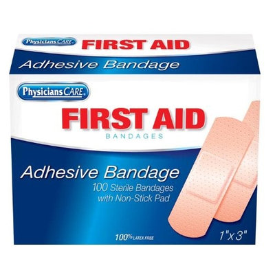 Physicians Care PhysiciansCare First Aid Plastic Bandages, Box of 100, 1