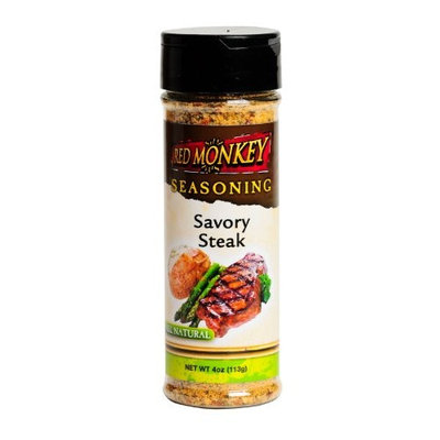 Red Monkey Foods Savory Steak Seasoning, 4 -Ounce Bottles (Pack of 6)
